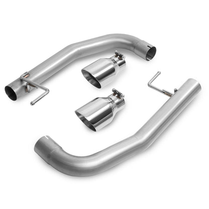 TUBERIA CATBACK AXELBACK - 15-17 FORD MUSTANG 5.0L - DUAL ROLLED TIP - STAINLESS STEEL