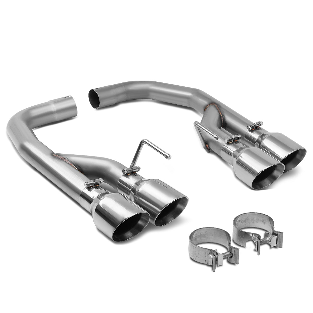 TUBERIA CATBACK AXELBACK - 18-20 FORD MUSTANG 5.0L - DUAL ROLLED TIP - STAINLESS STEEL