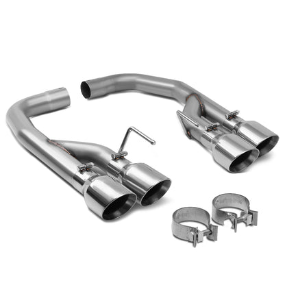 TUBERIA CATBACK AXELBACK - 18-20 FORD MUSTANG 5.0L - DUAL ROLLED TIP - STAINLESS STEEL