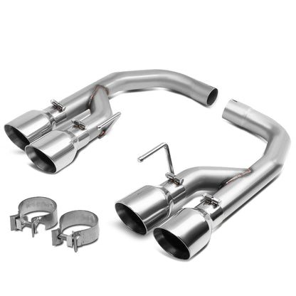 TUBERIA CATBACK AXELBACK - 18-20 FORD MUSTANG 5.0L - DUAL ROLLED TIP - STAINLESS STEEL