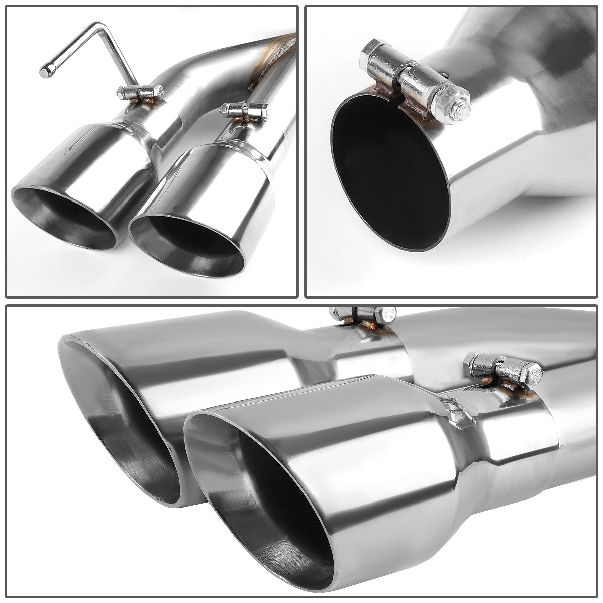 TUBERIA CATBACK AXELBACK - 18-20 FORD MUSTANG 5.0L - DUAL ROLLED TIP - STAINLESS STEEL