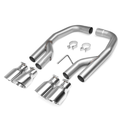 TUBERIA CATBACK AXELBACK - 18-20 FORD MUSTANG 5.0L - DUAL ROLLED TIP - STAINLESS STEEL