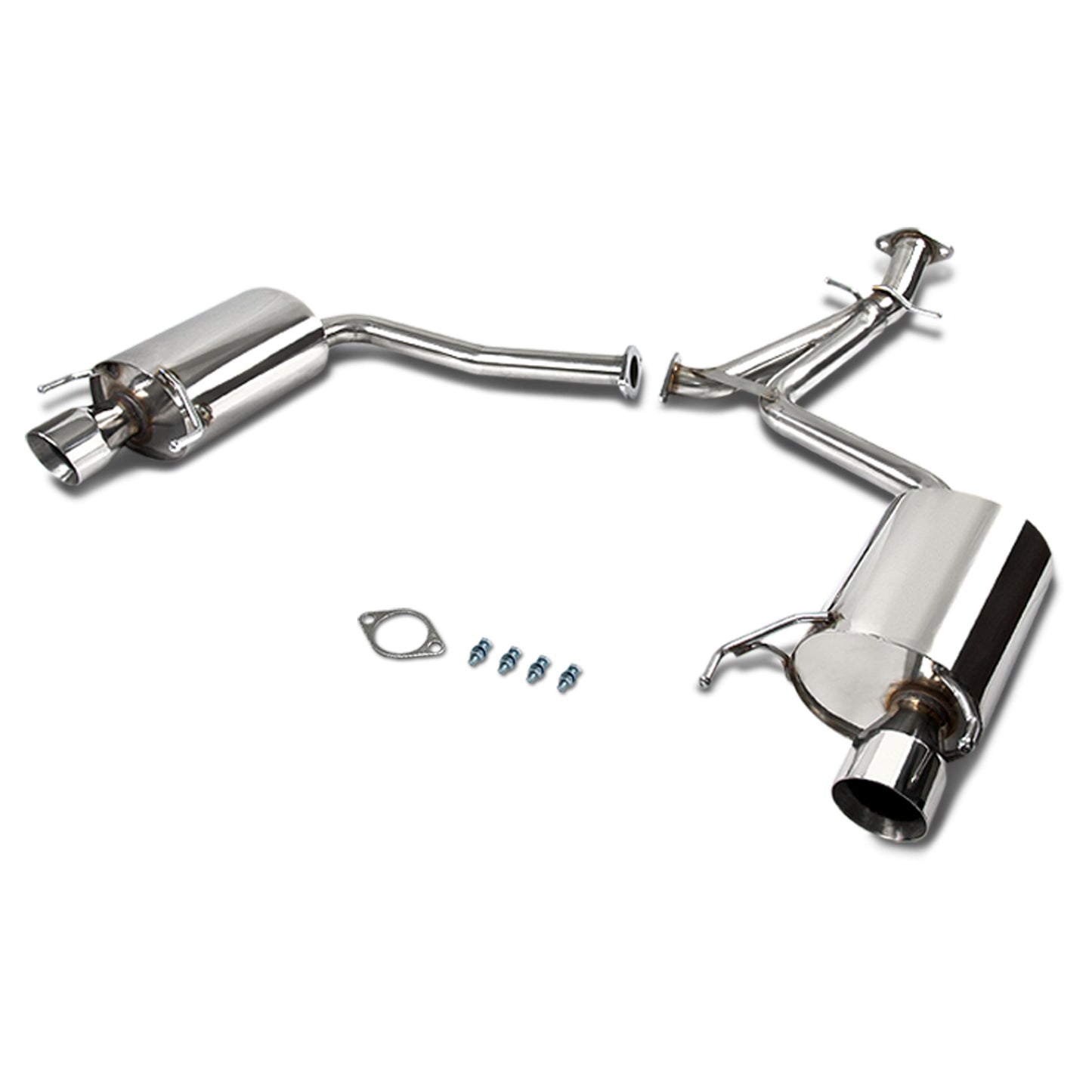 TUBERIA CATBACK AXELBACK - 06-10 LEXUS IS250 / IS350 V7 - DUAL SINGLE TIP - STAINLESS STEEL
