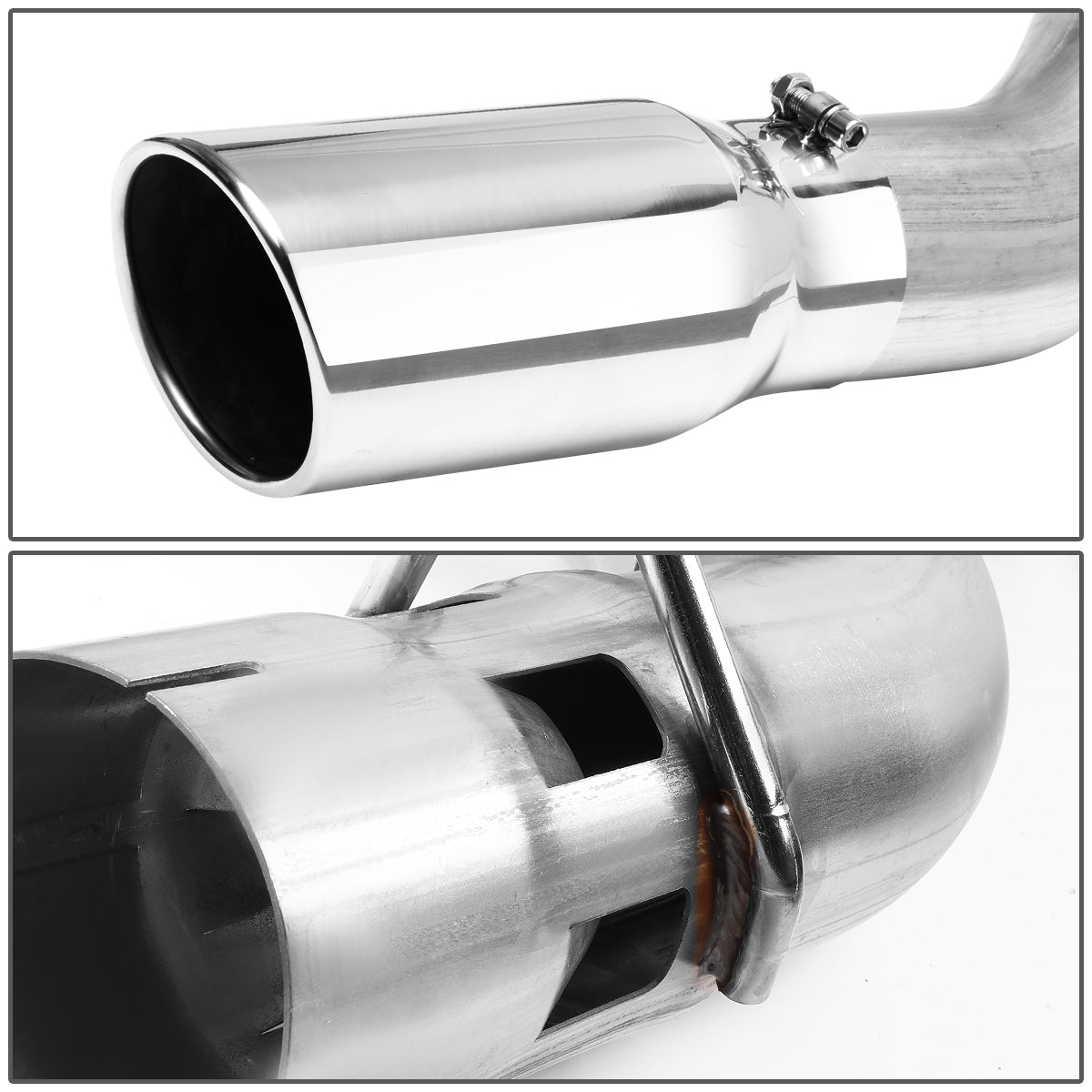 TUBERIA CATBACK AXELBACK - 16-19 NISSAN TITAN XD 5.0 TURBO DIESEL - SINGLE TIP - STAINLESS STEEL