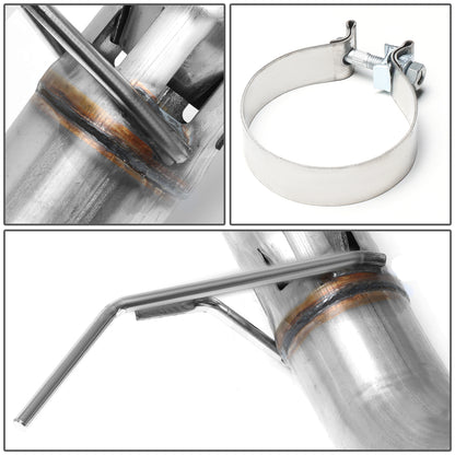 TUBERIA CATBACK AXELBACK - 16-19 NISSAN TITAN XD 5.0 TURBO DIESEL - SINGLE TIP - STAINLESS STEEL