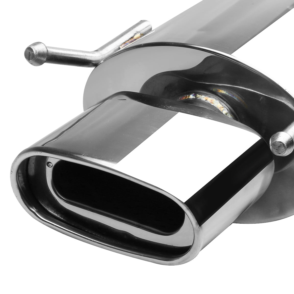 TUBERIA CATBACK CATBACK - 07-11 TOYOTA CAMRY 4CYL - SINGLE SQUARE OVER ROLLED TIP - STAINLESS STEEL