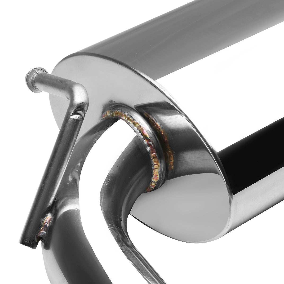 TUBERIA CATBACK CATBACK - 07-11 TOYOTA CAMRY 4CYL - SINGLE SQUARE OVER ROLLED TIP - STAINLESS STEEL