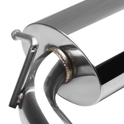 TUBERIA CATBACK CATBACK - 07-11 TOYOTA CAMRY 4CYL - SINGLE SQUARE OVER ROLLED TIP - STAINLESS STEEL