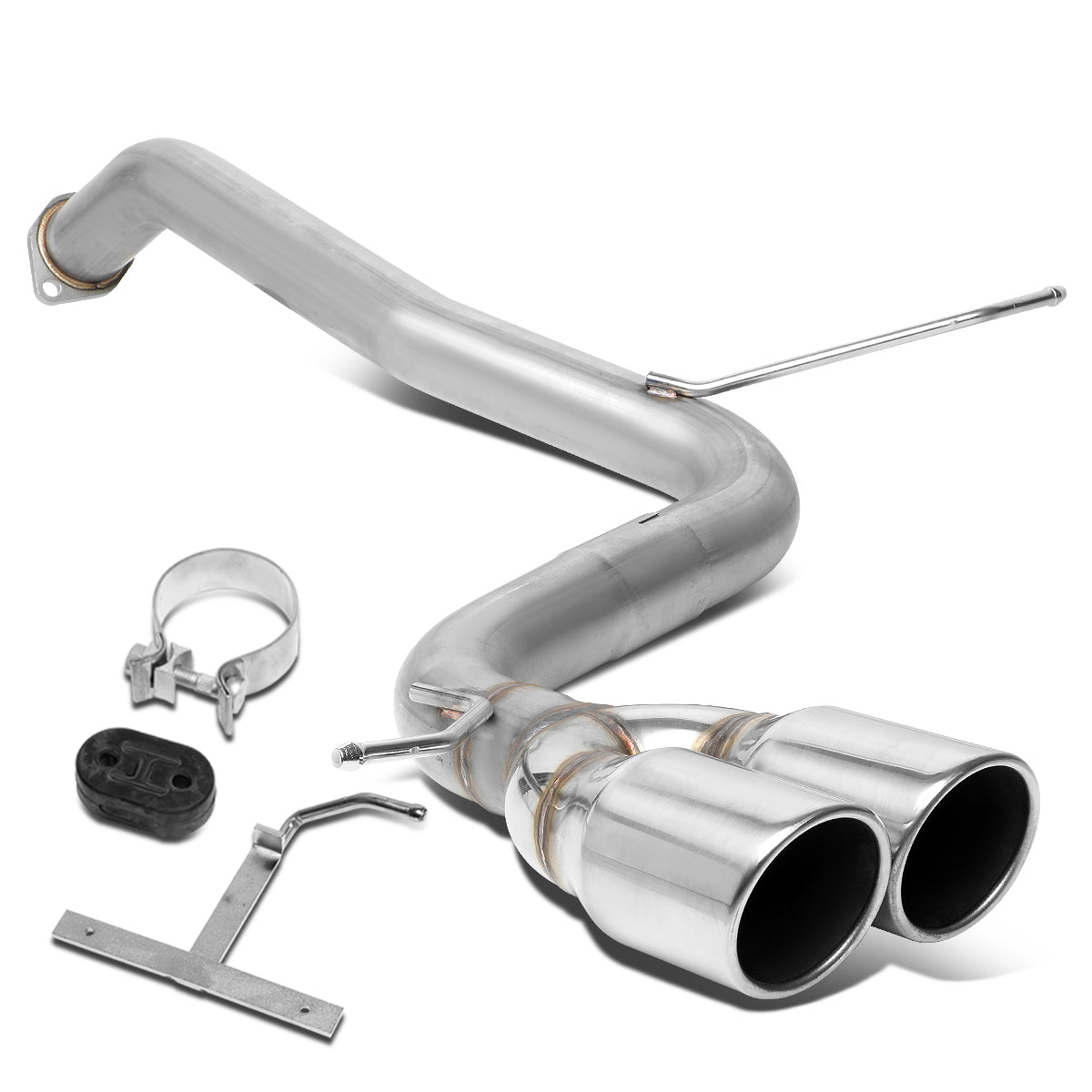 TUBERIA CATBACK AXELBACK - 08-15 SCION XB - DUAL ROLLED TIP - STAINLESS STEEL