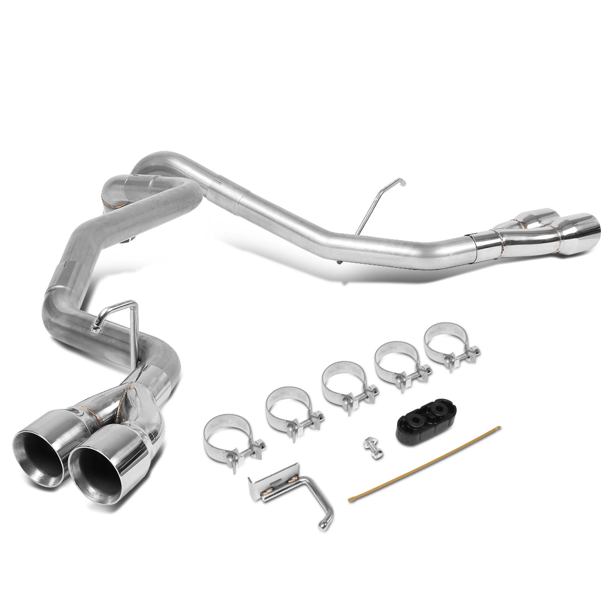 TUBERIA CATBACK AXLEBACK - 09-13 CADILLAC ESCALADE 6.2L / 09-13 GMC YUKON DENALI 6.2L - QUAD TIP - STAINLESS STEEL