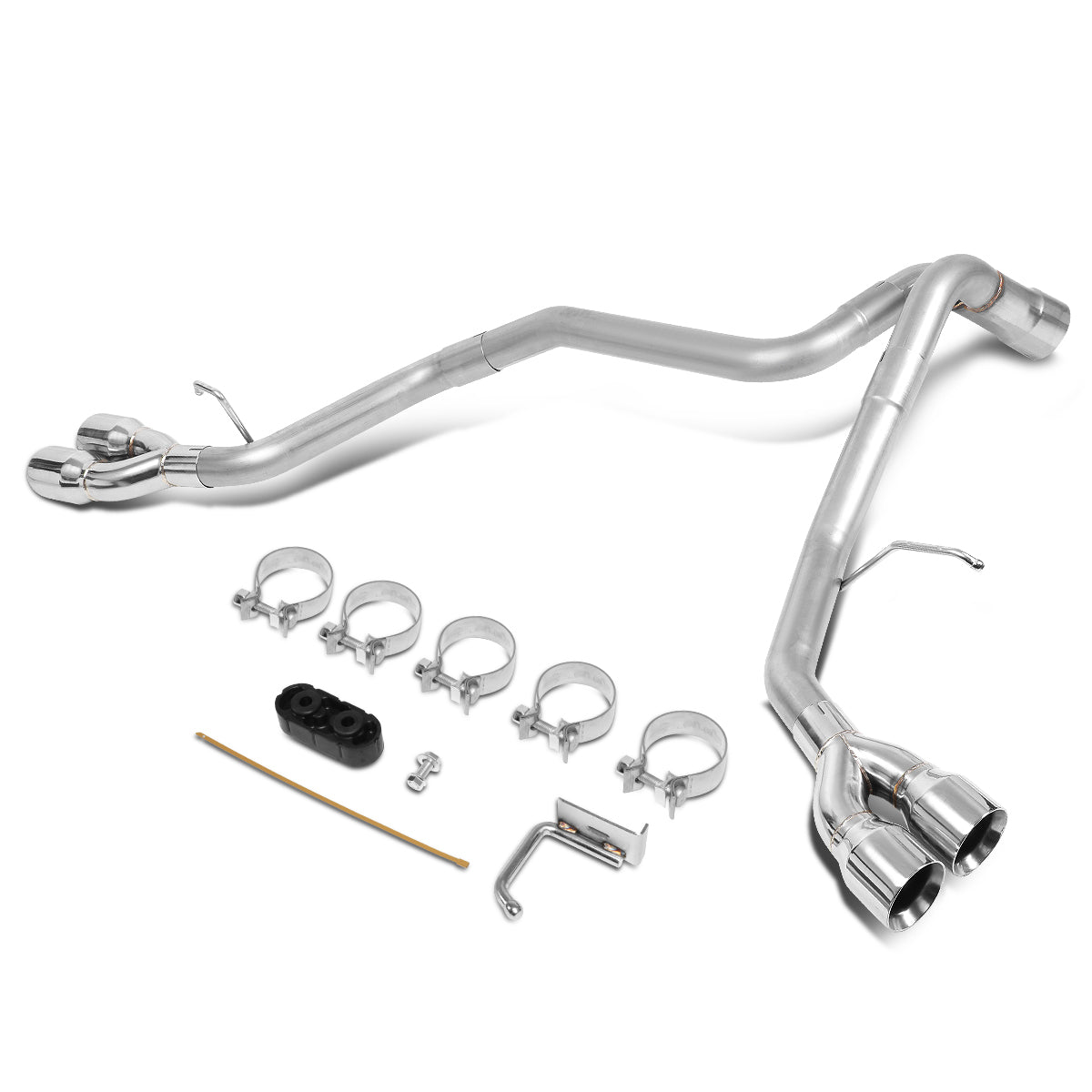 TUBERIA CATBACK AXLEBACK - 09-13 CADILLAC ESCALADE 6.2L / 09-13 GMC YUKON DENALI 6.2L - QUAD TIP - STAINLESS STEEL