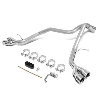 TUBERIA CATBACK AXLEBACK - 09-13 CADILLAC ESCALADE 6.2L / 09-13 GMC YUKON DENALI 6.2L - QUAD TIP - STAINLESS STEEL
