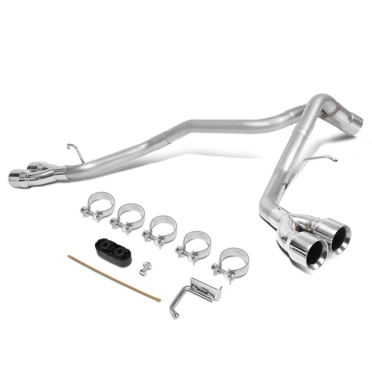 TUBERIA CATBACK AXLEBACK - 09-13 CADILLAC ESCALADE 6.2L / 09-13 GMC YUKON DENALI 6.2L - QUAD TIP - STAINLESS STEEL