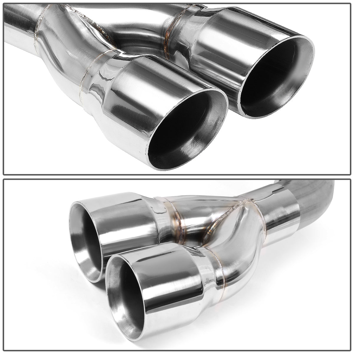 TUBERIA CATBACK AXLEBACK - 09-13 CADILLAC ESCALADE 6.2L / 09-13 GMC YUKON DENALI 6.2L - QUAD TIP - STAINLESS STEEL