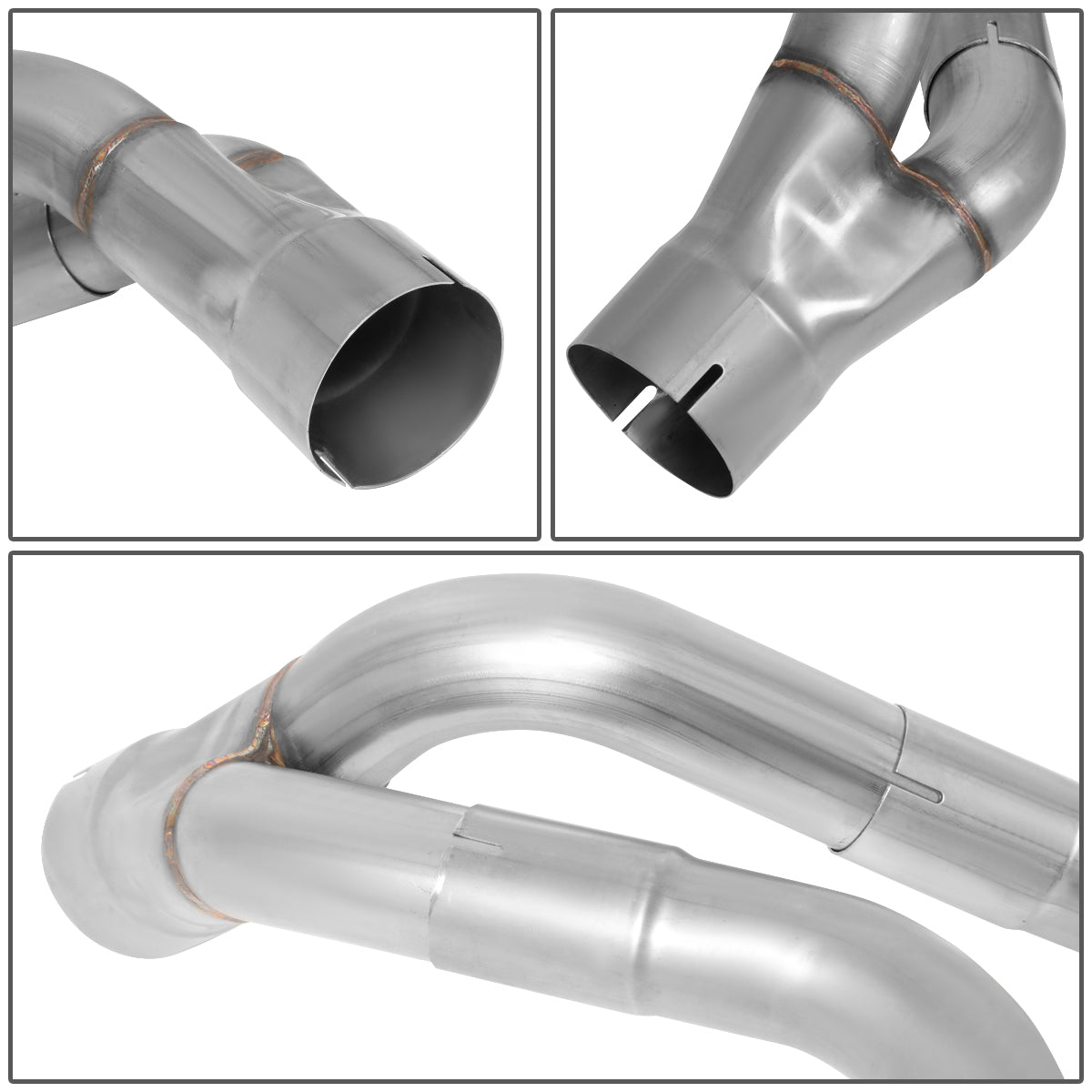 TUBERIA CATBACK AXLEBACK - 09-13 CADILLAC ESCALADE 6.2L / 09-13 GMC YUKON DENALI 6.2L - QUAD TIP - STAINLESS STEEL