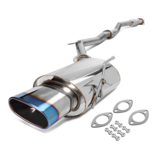TUBERIA CATBACK CATBACK - 02-06 NISSAN ALTIMA 2.5L 4CYL - SINGLE OVAL BURNT TIP - STAINLESS STEEL