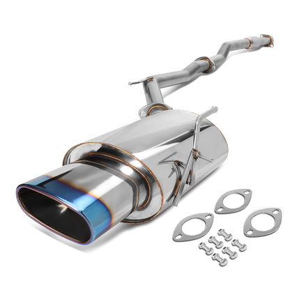 TUBERIA CATBACK CATBACK - 02-06 NISSAN ALTIMA 2.5L 4CYL - SINGLE OVAL BURNT TIP - STAINLESS STEEL