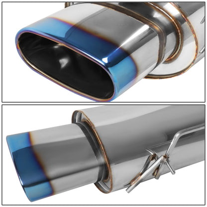 TUBERIA CATBACK CATBACK - 02-06 NISSAN ALTIMA 2.5L 4CYL - SINGLE OVAL BURNT TIP - STAINLESS STEEL