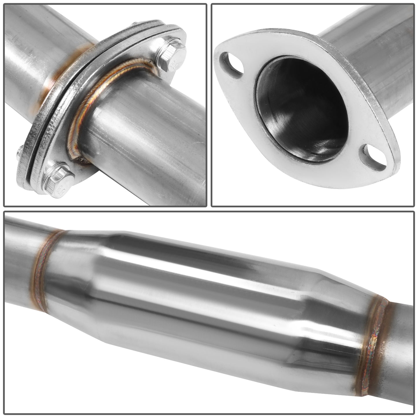 TUBERIA CATBACK CATBACK - 02-06 NISSAN ALTIMA 2.5L 4CYL - SINGLE OVAL BURNT TIP - STAINLESS STEEL