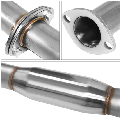 TUBERIA CATBACK CATBACK - 02-06 NISSAN ALTIMA 2.5L 4CYL - SINGLE OVAL BURNT TIP - STAINLESS STEEL