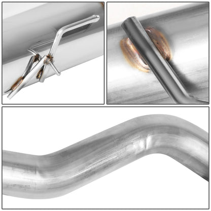 TUBERIA CATBACK CATBACK - 02-06 NISSAN ALTIMA 2.5L 4CYL - SINGLE OVAL BURNT TIP - STAINLESS STEEL