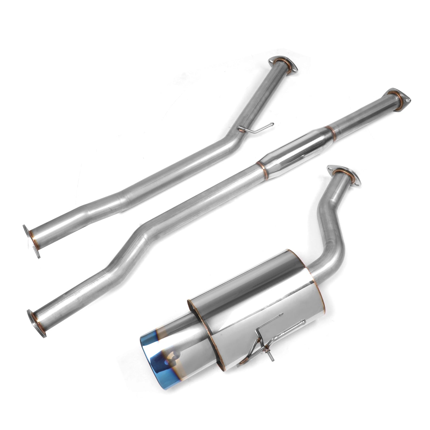 TUBERIA CATBACK CATBACK - 02-06 NISSAN ALTIMA 2.5L 4CYL - SINGLE OVAL BURNT TIP - STAINLESS STEEL