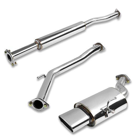 TUBERIA CATBACK CATBACK - 02-06 NISSAN ALTIMA 2.5L 4CYL - SINGLE OVAL ROLLED TIP - STAINLESS STEEL