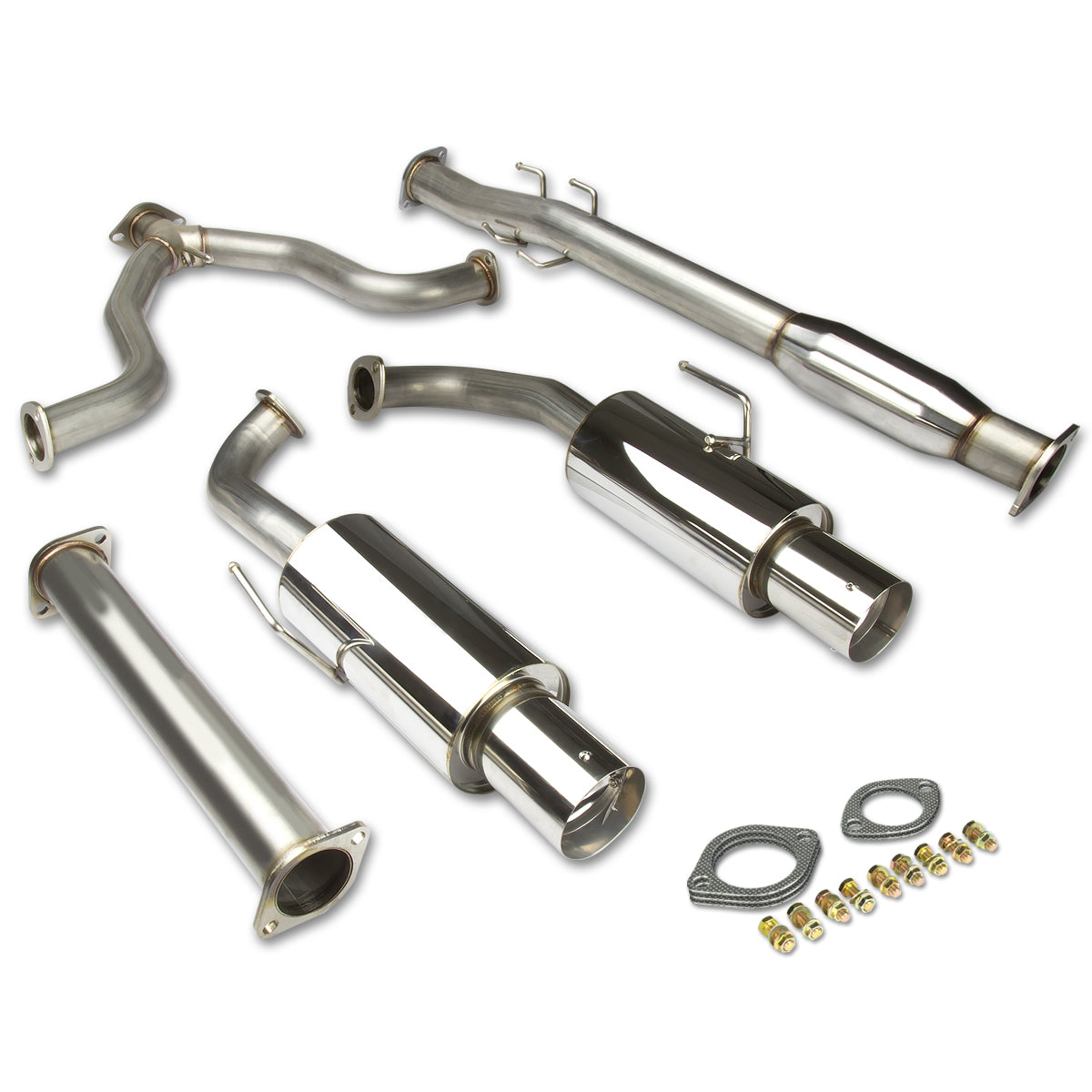 TUBERIA CATBACK CATBACK - 07-12 NISSAN ALTIMA SEDAN L32A V7 - DUAL TIP - STAINLESS STEEL