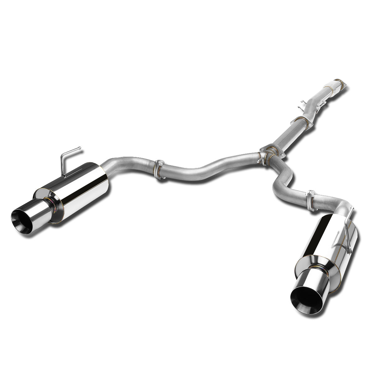TUBERIA CATBACK CATBACK - 07-12 NISSAN ALTIMA SEDAN L32A - DUAL ROLLED TIP - STAINLESS STEEL