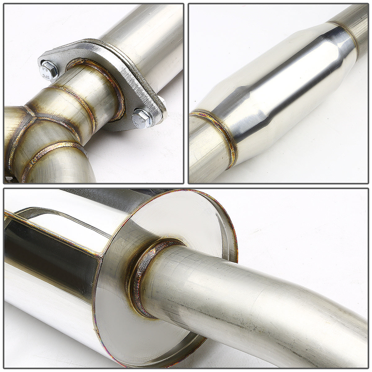 TUBERIA CATBACK CATBACK - 07-12 NISSAN ALTIMA SEDAN L32A - DUAL ROLLED TIP - STAINLESS STEEL