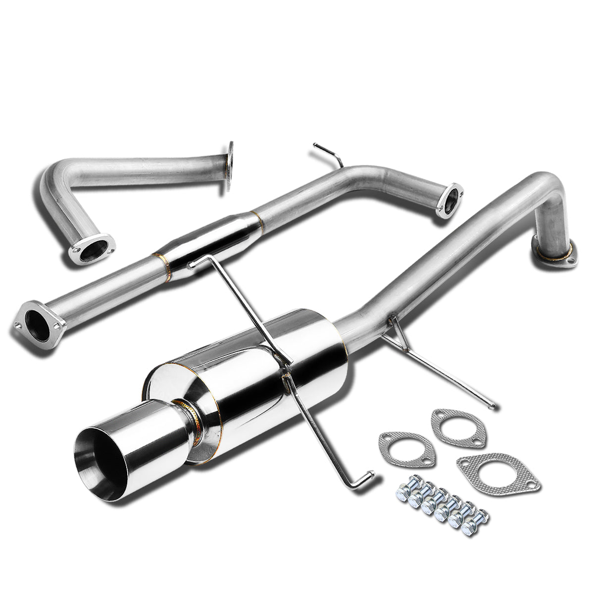 TUBERIA CATBACK CATBACK - 00-03 NISSAN MAXIMA - V7 - SINGLE ROLLED TIP - STAINLESS STEEL