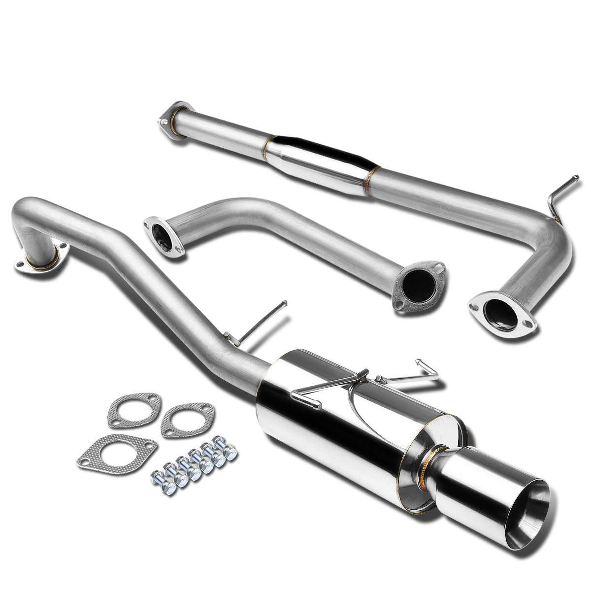TUBERIA CATBACK CATBACK - 00-03 NISSAN MAXIMA - V7 - SINGLE ROLLED TIP - STAINLESS STEEL