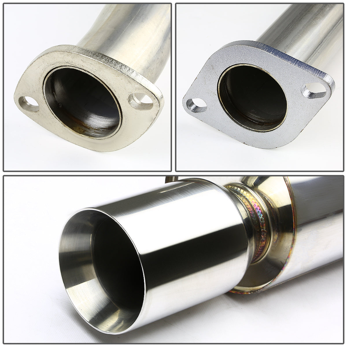 TUBERIA CATBACK CATBACK - 00-03 NISSAN MAXIMA - V7 - SINGLE ROLLED TIP - STAINLESS STEEL