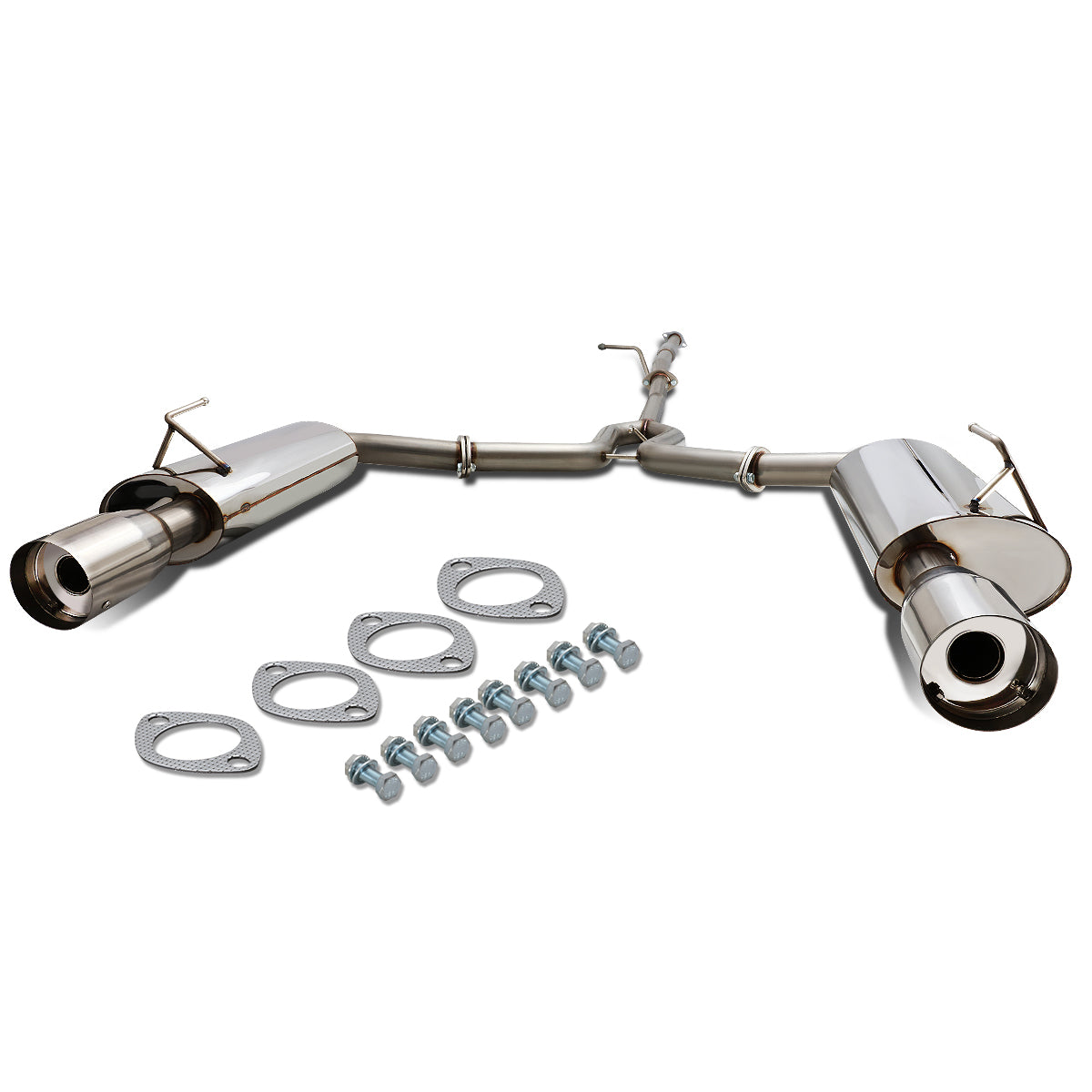 TUBERIA CATBACK CATBACK - 00-03 NISSAN MAXIMA - V8 - SINGLE ROLLED TIP - STAINLESS STEEL