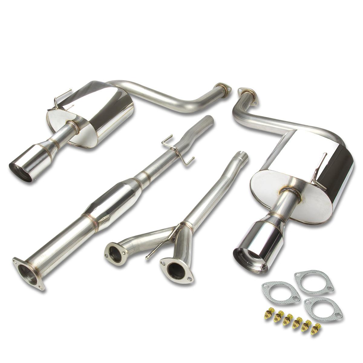 TUBERIA CATBACK CATBACK - 09-15 NISSAN MAXIMA - 3.5L V7 - DUAL TIP - STAINLESS STEEL