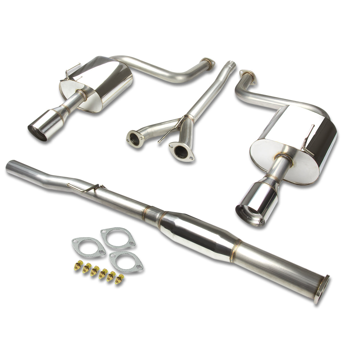 TUBERIA CATBACK CATBACK - 09-15 NISSAN MAXIMA - 3.5L V7 - DUAL TIP - STAINLESS STEEL