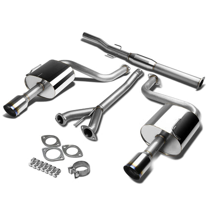 TUBERIA CATBACK CATBACK - 09-15 NISSAN MAXIMA - 3.5L V7 - DUAL BURNT TIP - STAINLESS STEEL