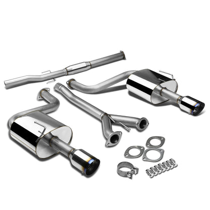 TUBERIA CATBACK CATBACK - 09-15 NISSAN MAXIMA - 3.5L V7 - DUAL BURNT TIP - STAINLESS STEEL