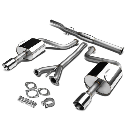 TUBERIA CATBACK CATBACK - 09-15 NISSAN MAXIMA - 3.5L V7 - DUAL ROLLED TIP - STAINLESS STEEL