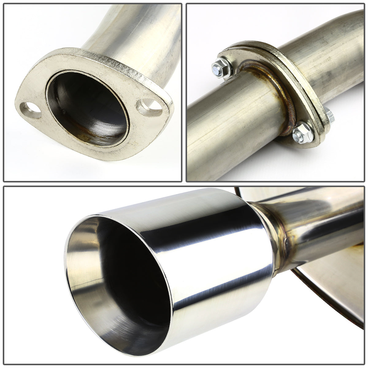 TUBERIA CATBACK CATBACK - 09-15 NISSAN MAXIMA - 3.5L V7 - DUAL ROLLED TIP - STAINLESS STEEL