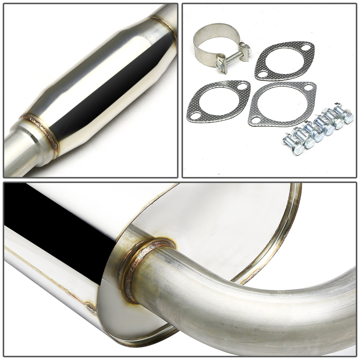 TUBERIA CATBACK CATBACK - 09-15 NISSAN MAXIMA - 3.5L V7 - DUAL ROLLED TIP - STAINLESS STEEL