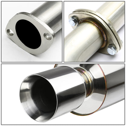 TUBERIA CATBACK CATBACK - 02-06 NISSAN SENTRA - 2.4L 4CYL - SINGLE ROLLED TIP - STAINLESS STEEL