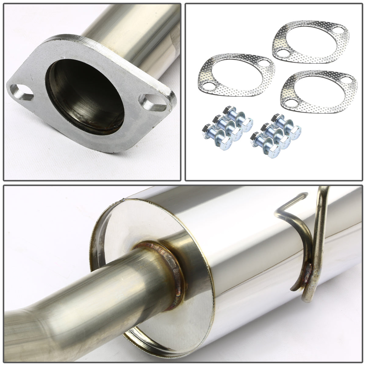 TUBERIA CATBACK CATBACK - 02-06 NISSAN SENTRA - 2.4L 4CYL - SINGLE ROLLED TIP - STAINLESS STEEL