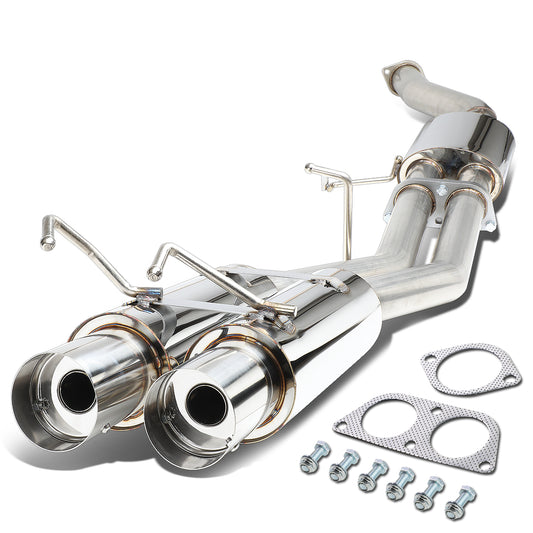 TUBERIA CATBACK CATBACK - 89-94 NISSAN 240SX S14 - DUAL TIP - STAINLESS STEEL