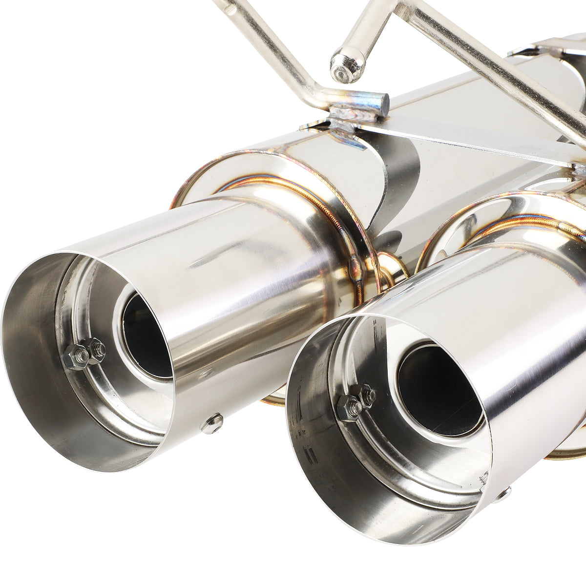 TUBERIA CATBACK CATBACK - 89-94 NISSAN 240SX S14 - DUAL TIP - STAINLESS STEEL