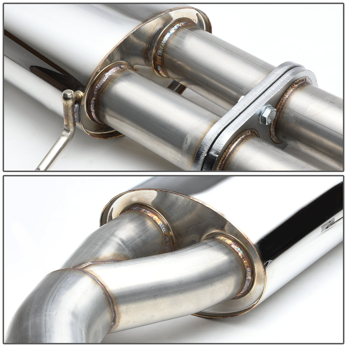 TUBERIA CATBACK CATBACK - 89-94 NISSAN 240SX S14 - DUAL TIP - STAINLESS STEEL