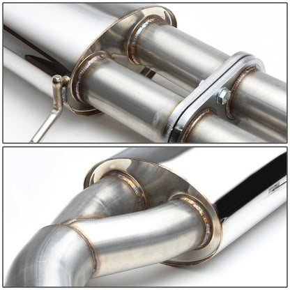 TUBERIA CATBACK CATBACK - 89-94 NISSAN 240SX S14 - DUAL TIP - STAINLESS STEEL