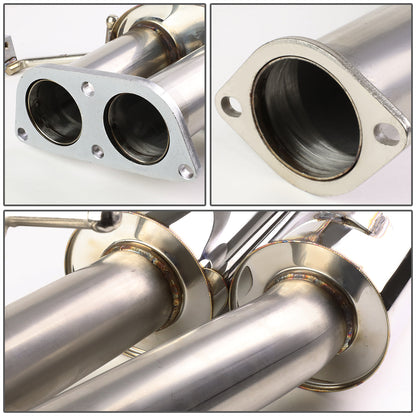 TUBERIA CATBACK CATBACK - 89-94 NISSAN 240SX S14 - DUAL TIP - STAINLESS STEEL