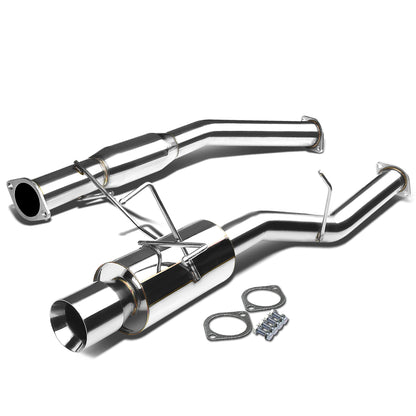 TUBERIA CATBACK CATBACK - 89-94 NISSAN 240SX S14 - SINGLE ROLLED TIP - STAINLESS STEEL