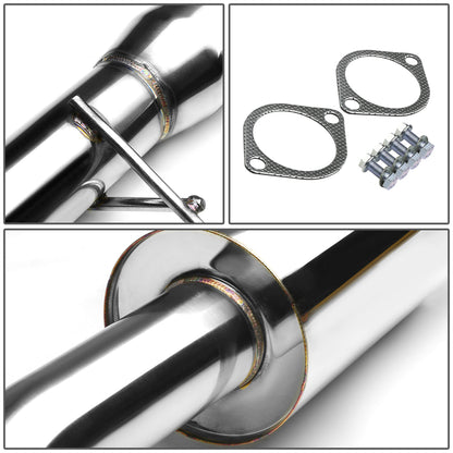 TUBERIA CATBACK CATBACK - 89-94 NISSAN 240SX S14 - SINGLE ROLLED TIP - STAINLESS STEEL